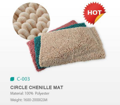 CIRCLE CHENILLE MAT